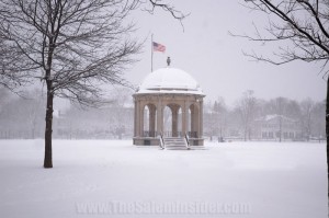 Salem Common durring Snow Storm